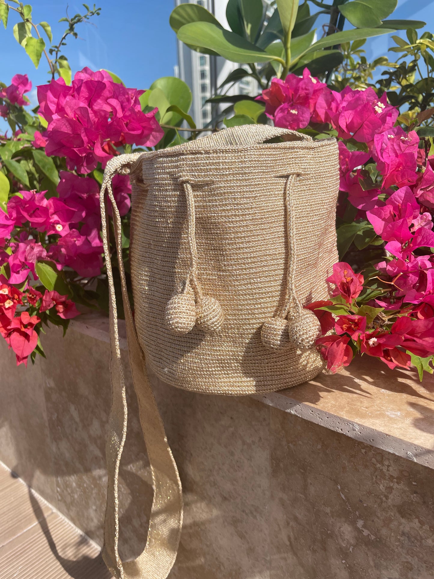 Mochila Wayuu Dorada